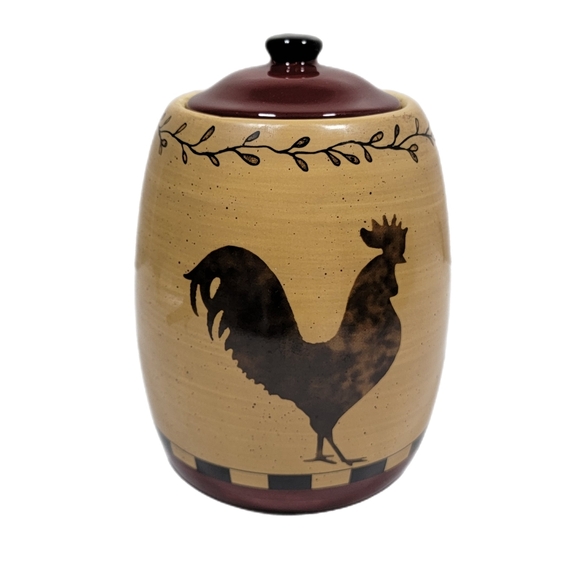 Heartfelt Kitchen Creations Vintage Folk Art Canister Rooster Star Americana - Picture 1 of 11